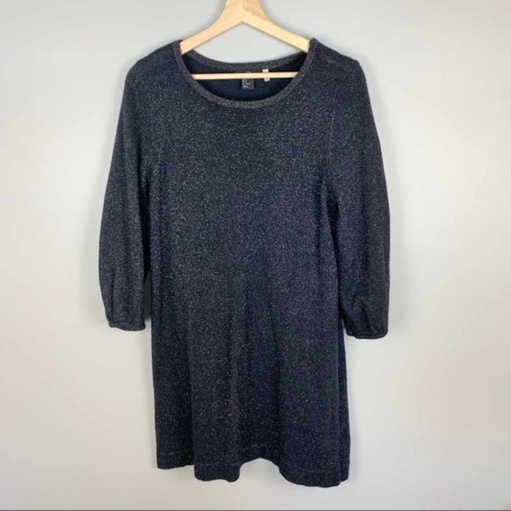 H&M angora metallic thread sweater dress